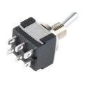 KNITTER-SWITCH Toggle Switch Panel Mount On-On DPDT 4A 30 V dc 250 V ac Chrome Plated Actuator MTE 206 N