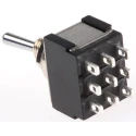 KNITTER-SWITCH Toggle Switch Panel Mount On-On 3PDT Solder Terminal 30 V dc 250 V ac MTE 306 D