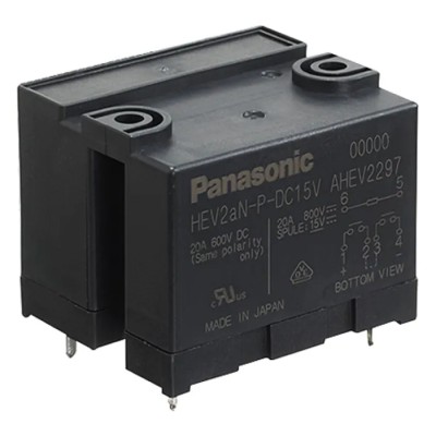 Panasonic PCB Power Relay 12V DC Coil 20A Switching Current DPST HEV2AN-P-DC12V
