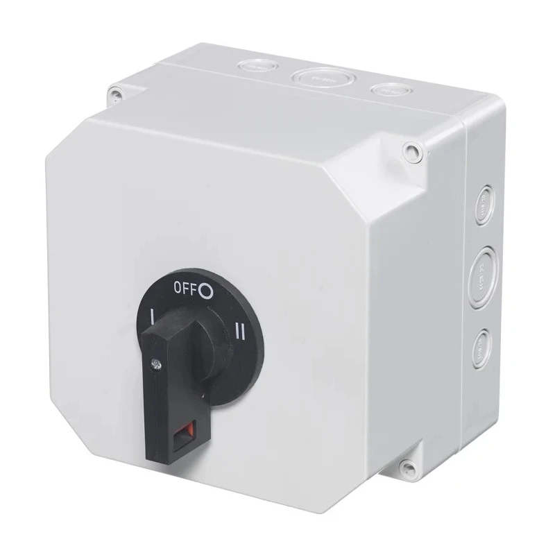 RS PRO 2-Pole Panel Mount Isolator Switch, IP65 Rated, 63A, 37 kW Power, Black Handle IP65