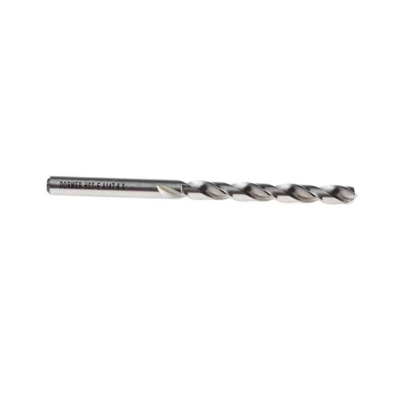 Dormer High Speed Steel-E Jobber Drill Bit, 15mm Drill Size, 93mm Overall Length, Cylindrical Shank, 6mm Shank Size A1476.0