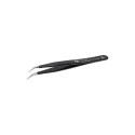 ideal-tek 120mm Stainless Steel Grooved Bent ESD Safe Tweezer SM115.SA.NE.1