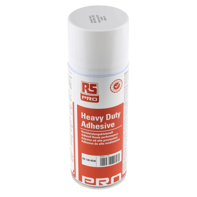 RS PRO Heavy Duty Spray Adhesive Brown 400 ml, Maximum Operating Temperature 40°C 136-8536