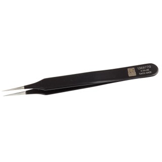RS PRO 110mm Stainless Steel Extra Fine ESD Safe Tweezer 136-9770