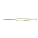 RS PRO 160mm Carbon Steel Serrated Flat Tweezer 136-9819