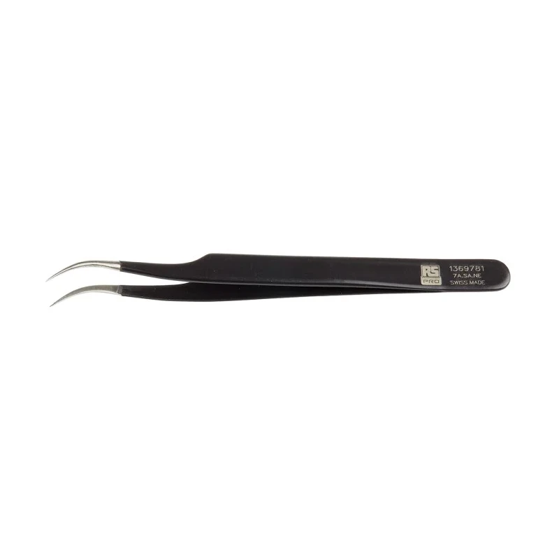RS PRO 120mm Stainless Steel ESD Safe Tweezer 136-9781