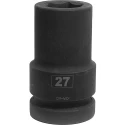RS PRO 27 mm Deep Impact Socket 1 in Square Drive Chrome Molybdenum Steel Blackened Finish 137-0935
