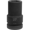 RS PRO 27 mm Deep Impact Socket 1 in Square Drive Chrome Molybdenum Steel Blackened Finish 137-0935