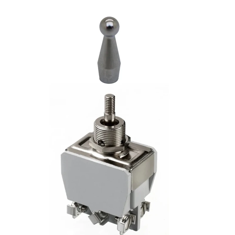 APEM Industrial Toggle Switch, Panel Mount, On-Off-On Operation, DPDT, Screw Terminal, 250 V AC 647H/X2330