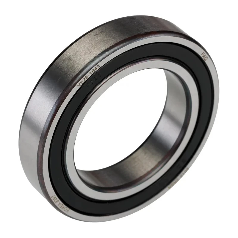 FAG 1 Row Deep Groove Ball Bearing, Sealed, Steel Cage, 50 mm ID, 80 mm OD, 16 mm Width, 6010-2RSR
