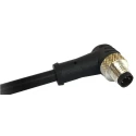 Bulgin Sensor Actuator Cable M8 Series Male Right Angle to Unterminated 4 Contacts Free End 30V 1 m PXPTPU08RAM04ACL010PUR