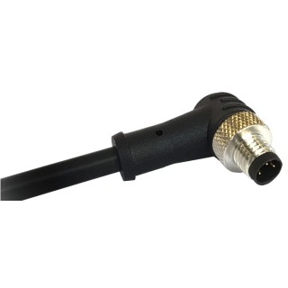 Bulgin Sensor Actuator Cable M8 Series Male Right Angle to Unterminated 4 Contacts Free End 30V 1 m PXPTPU08RAM04ACL010PUR