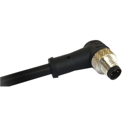 Bulgin Sensor Actuator Cable M8 Series Male Right Angle to Unterminated 4 Contacts Free End 30V 1 m PXPTPU08RAM04ACL010PUR