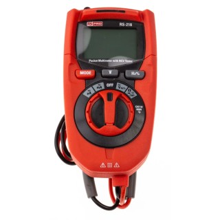 RS PRO Handheld True RMS Multimeter, 200 mA AC/DC, 600 V AC Voltage RS-218
