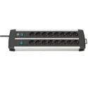 brennenstuhl Premium-Alu-Line 3 m 16 Socket Extension Lead Black Polyvinyl Chloride Jacket IP20 IP20