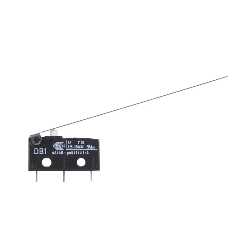 ZF Long Hinge Lever Micro Switch, Solder Terminal, 6A, 250 V ac, SPDT, IP50 DB1C-A1LD