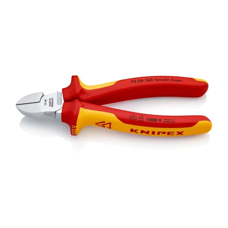 Knipex 160mm VDE/1000V Approved Bevel Side Cutter 70 06 160