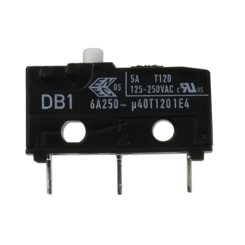 ZF Button Micro Switch, Through Hole Terminal, 6A, 250 V AC, SPDT, IP50 DB1C-C1AA