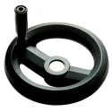 RS PRO Black Fibreglass Reinforced Technopolymer Hand Wheel, 200 mm Diameter 161-2000