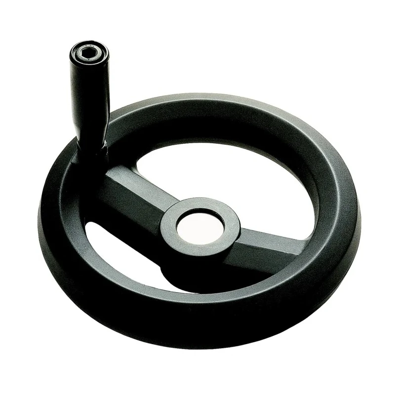 RS PRO Black Fibreglass Reinforced Technopolymer Hand Wheel, 200 mm Diameter 161-2000