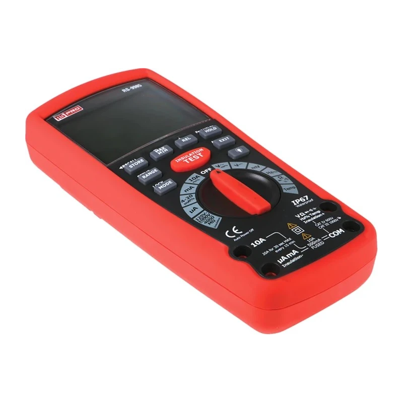 RS PRO Insulation Tester with 125 V Min and 1 kV Max Test Voltage, 4 GΩ Resistance, CAT IV, CAT III Safety Standards RS-9985