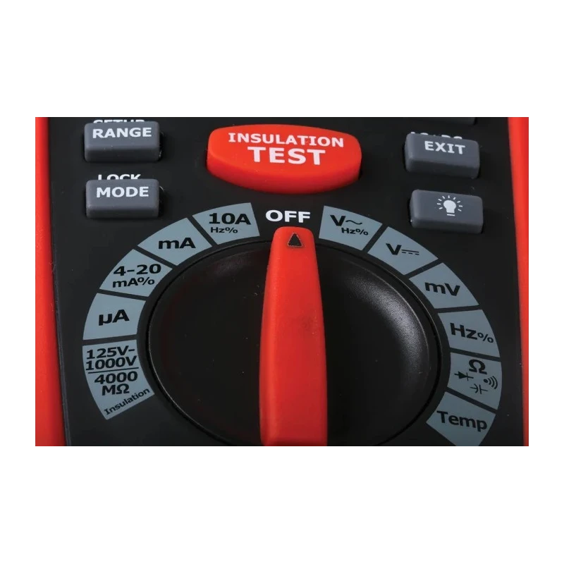 RS PRO Insulation Tester with 125 V Min and 1 kV Max Test Voltage, 4 GΩ Resistance, CAT IV, CAT III Safety Standards RS-9985
