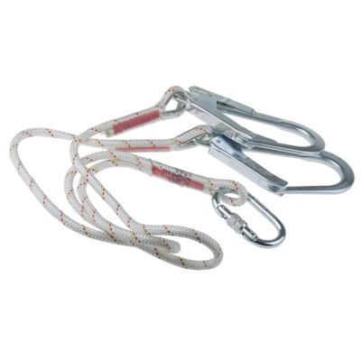 Protecta 1.3 m Polyamide Rope Lanyard Twin Leg Y Lanyard 100kg Capacity AL432/1