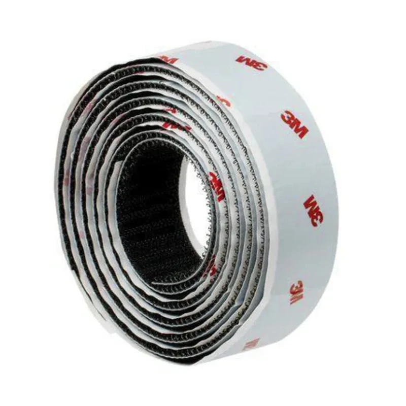 3M Black Hook & Loop Tape 25mm Width, 1.25 m Length SJ352B