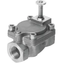 Festo Pneumatic Solenoid Valve 2/2 Pilot, G 3/4 Thread, Stainless Steel, 24V, 6-10 bar Operating VZWM-L-M22C-G34-F5-R1