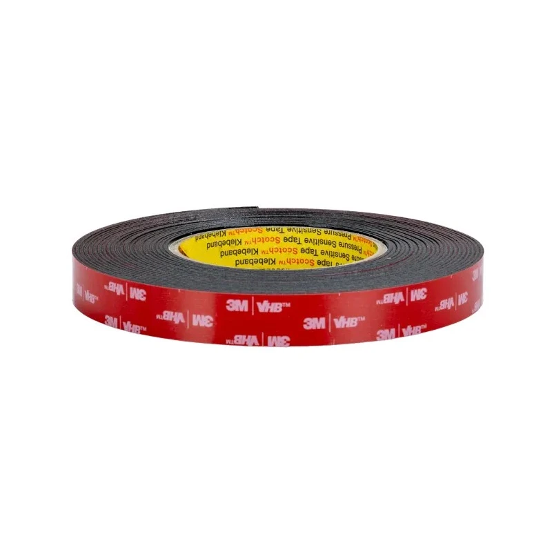 3M VHB Black Double Sided Acrylic Foam Tape 19mm Width x 8m Length, 1.6mm Thickness, Adhesion Strength 3M 5962F 19mm x 8m