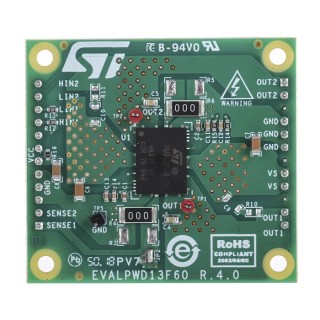 STMicroelectronics High Voltage Evaluation Board Full Bridge with Gate Drivers and Four N-channel Power MOSFETs EVALPWD13F60