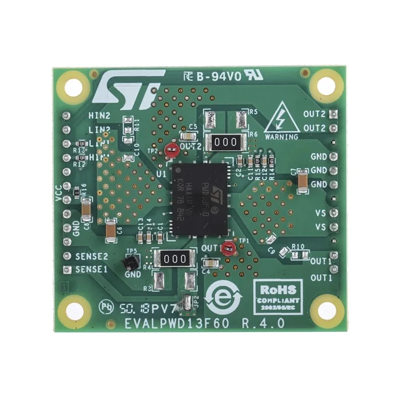 STMicroelectronics High Voltage Evaluation Board Full Bridge with Gate Drivers and Four N-channel Power MOSFETs EVALPWD13F60