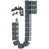 Igus Cable Trunking Plastic Black 31mm Width x 17mm Depth x 1m Length with 28mm Minimum Bend Radius E117 W31mm