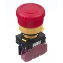 Idec Twist Release Illuminated Emergency Stop Push Button Panel Mount 22 mm Cutout 1 NC IP65 YW1L-V4E01Q4R