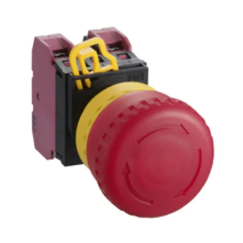 Idec Twist Release Illuminated Emergency Stop Push Button Panel Mount 22 mm Cutout 1 NC IP65 YW1L-V4E01Q4R