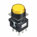 Idec LB Series Illuminated Momentary Push Button Switch, 16 mm Cutout, DPDT, Yellow LED, IP65, 30 V dc 125 V ac LB1L-M1T64Y