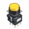 Idec LB Series Illuminated Momentary Push Button Switch, 16 mm Cutout, DPDT, Yellow LED, IP65, 30 V dc 125 V ac LB1L-M1T64Y