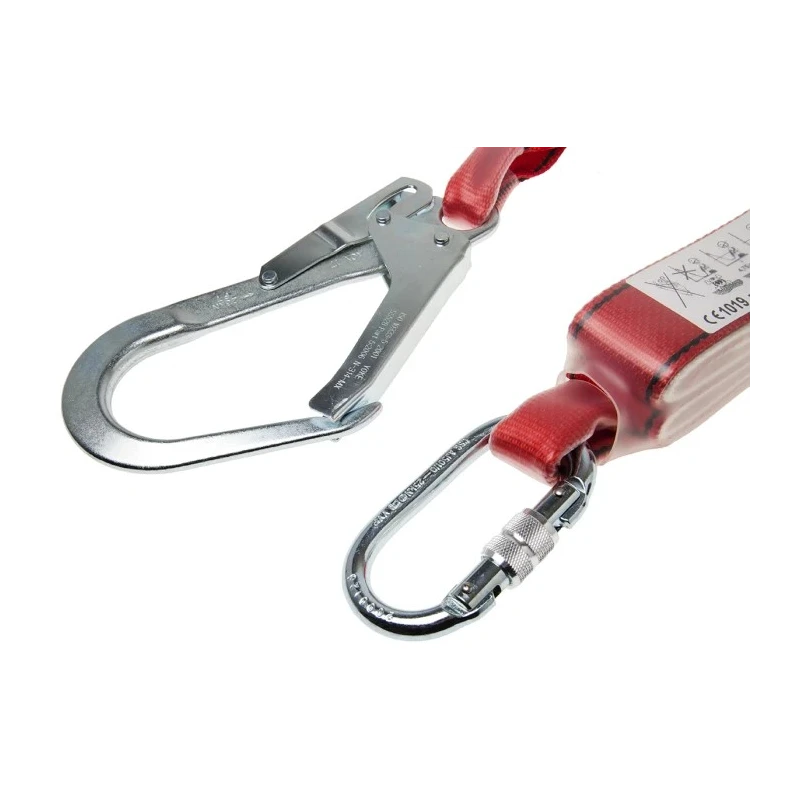 Protecta 2 m Fall Arrest Shock Absorbing Lanyard with Screw Carabiner Single Leg AE529/6