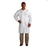 3M White Unisex Disposable Visitor Lab Coat Size M Polyethylene Material Zipper Closure 4440ZM