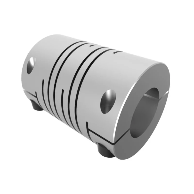Huco Aluminium Clamp Style Flexible Coupler 19.1 mm OD, 26.5 mm Length, 28 mm Bore Size 707.19.2828