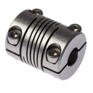 Huco Stainless Steel Clamp Flexible Coupler 15.9 mm OD 6 mm Bore Size 20.3 mm Length 721.16.2222