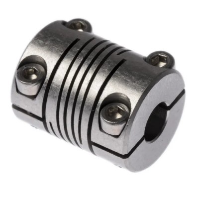 Huco Stainless Steel Clamp Flexible Coupler 15.9 mm OD 6 mm Bore Size 20.3 mm Length 721.16.2222