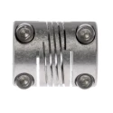 Huco Stainless Steel Clamp Flexible Coupler 15.9 mm OD 6 mm Bore Size 20.3 mm Length 721.16.2222