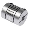 Huco Aluminium Multi-Beam Clamp Style Flexible Coupler 25.4 mm OD 8 mm Bore 31.8 mm Length 725.25.2828