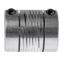 Huco Aluminium Multi-Beam Clamp Style Flexible Coupler 25.4 mm OD 8 mm Bore 31.8 mm Length 725.25.2828