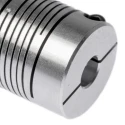 Huco Aluminium Multi-Beam Clamp Style Flexible Coupler 25.4 mm OD 8 mm Bore 31.8 mm Length 725.25.2828