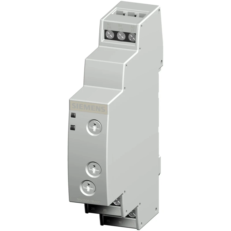 Siemens 7PV15 Series Multifunction DIN Rail Timer Relay, 2-Contact DPDT, 12 to 240 V AC/DC, 0.05 to 360000 s 7PV1508-1BW30