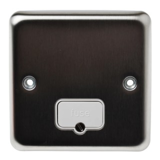 Deta 13A 6 Gang Switched Fused Spur White Thermoset Material Screwless K948BSS