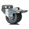 Tente Braked Swivel Castor, 45 kg Load Capacity, 50 mm Wheel Diameter, Thermoplastic Rubber Wheel 1975PJO050P30-11