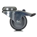 Tente Braked Swivel Castor, 45 kg Load Capacity, 50 mm Wheel Diameter, Thermoplastic Rubber Wheel 1975PJO050P30-11